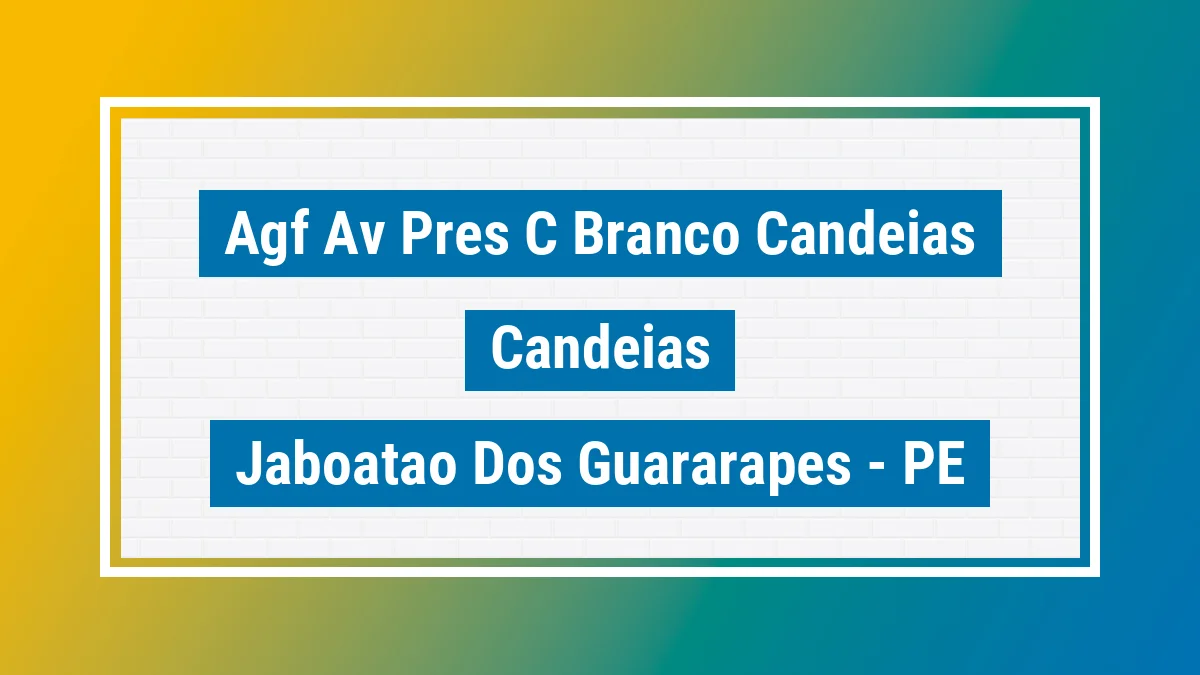 Unidade de agência dos Correios Agf Av Pres C Branco Candeias Candeias Jaboatão dos Guararapes PE