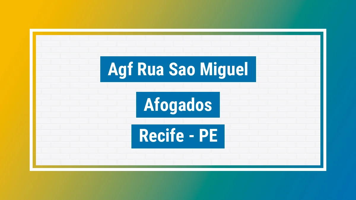 Unidade de agência dos Correios Agf Rua Sao Miguel Afogados Recife PE