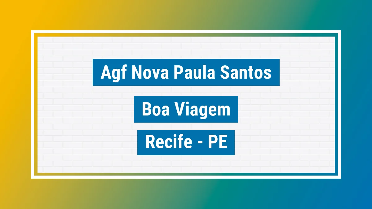 Unidade de agência dos Correios Agf Nova Paula Santos Boa Viagem Recife PE