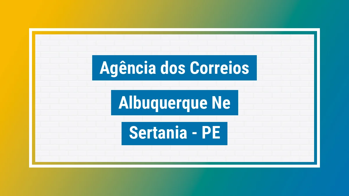 Imagem ilustrativa correios Albuquerque Ne Sertânia PE