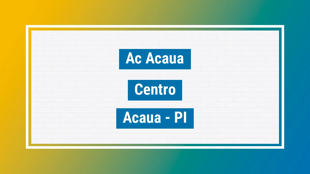 Unidade de agência dos Correios Ac Acaua Centro Acauã PI
