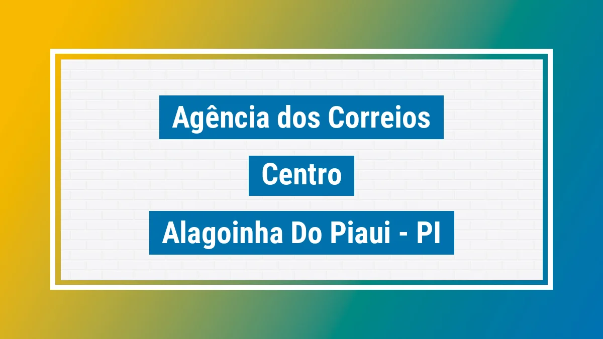 Imagem ilustrativa correios Centro Alagoinha do Piauí PI