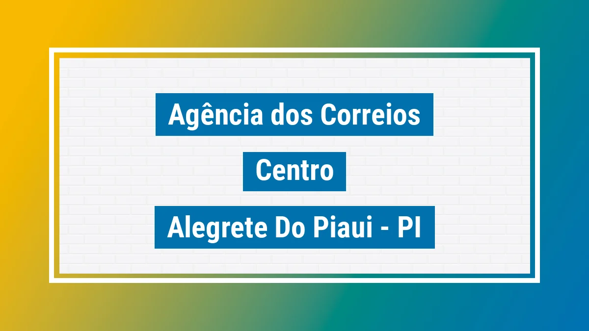 Imagem ilustrativa correios Centro Alegrete do Piauí PI