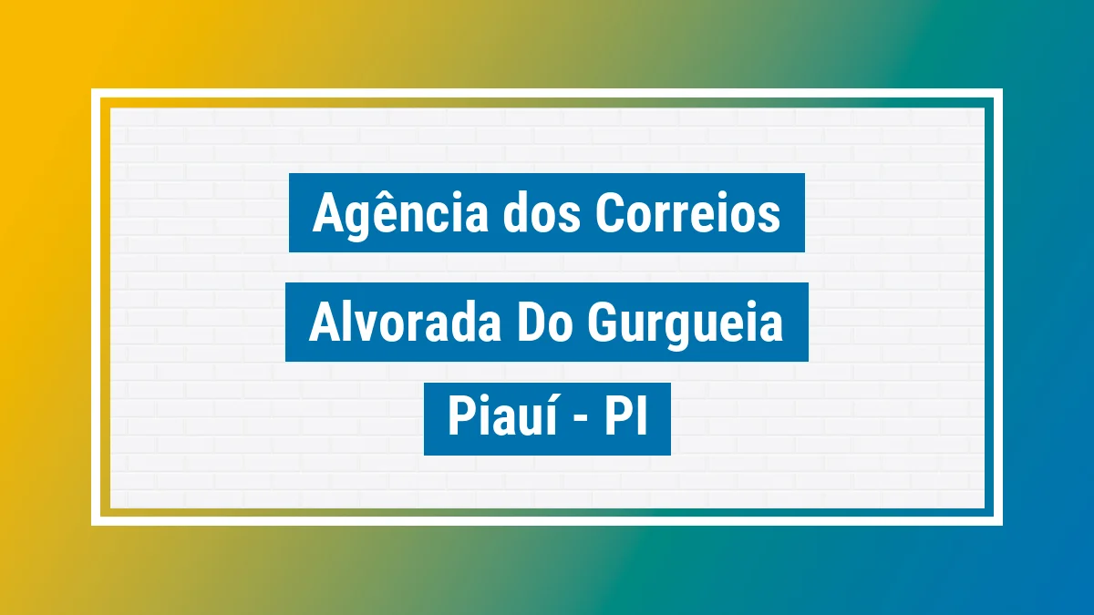 Imagem ilustrativa correios Alvorada do Gurguéia PI