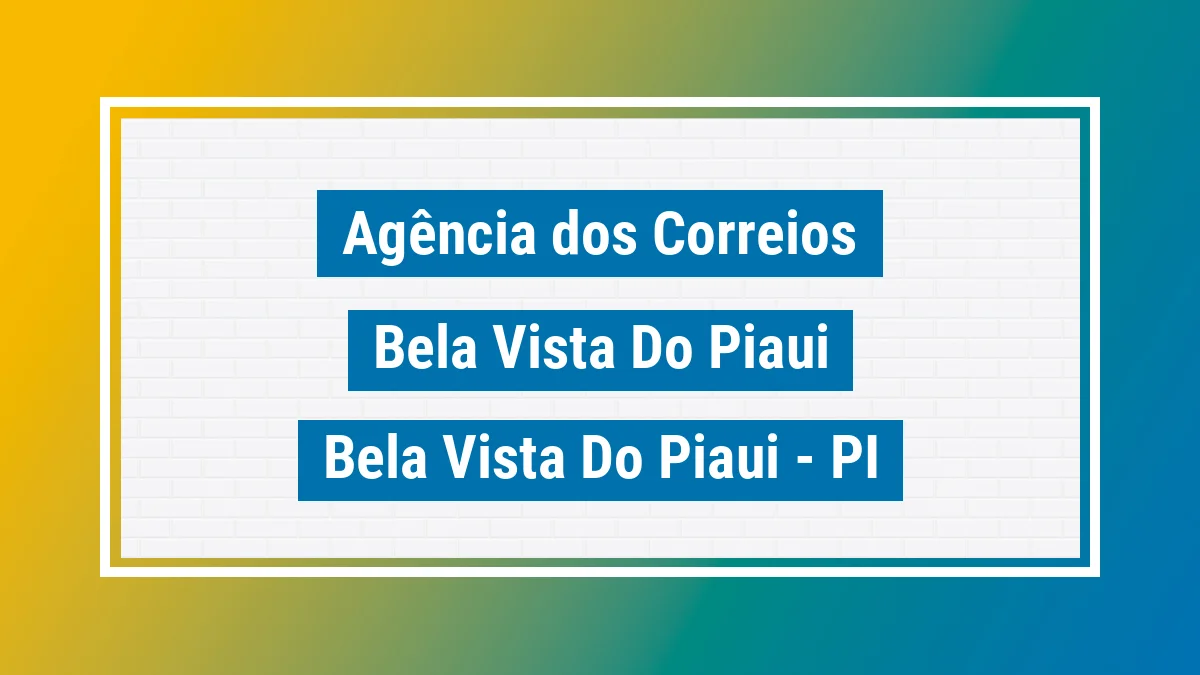 Imagem ilustrativa correios Bela Vista do Piaui Bela Vista do Piauí PI