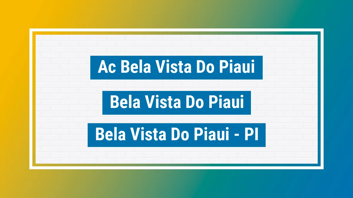 Unidade de agência dos Correios Ac Bela Vista do Piaui Bela Vista do Piaui Bela Vista do Piauí PI