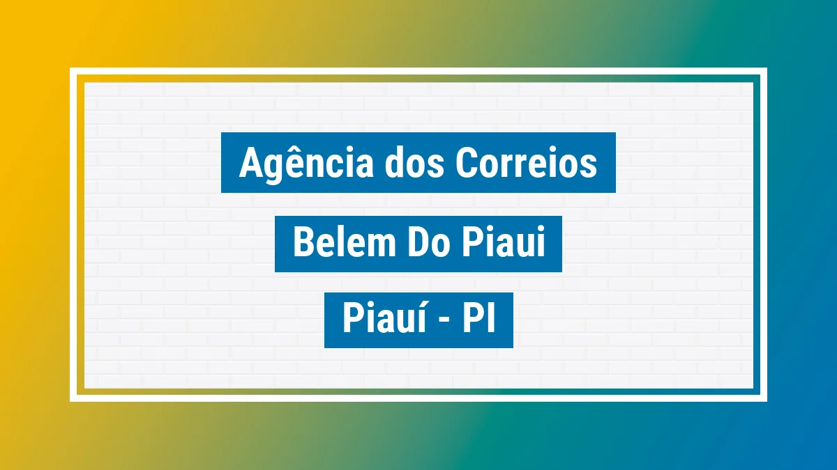 Imagem ilustrativa correios Belém do Piauí PI