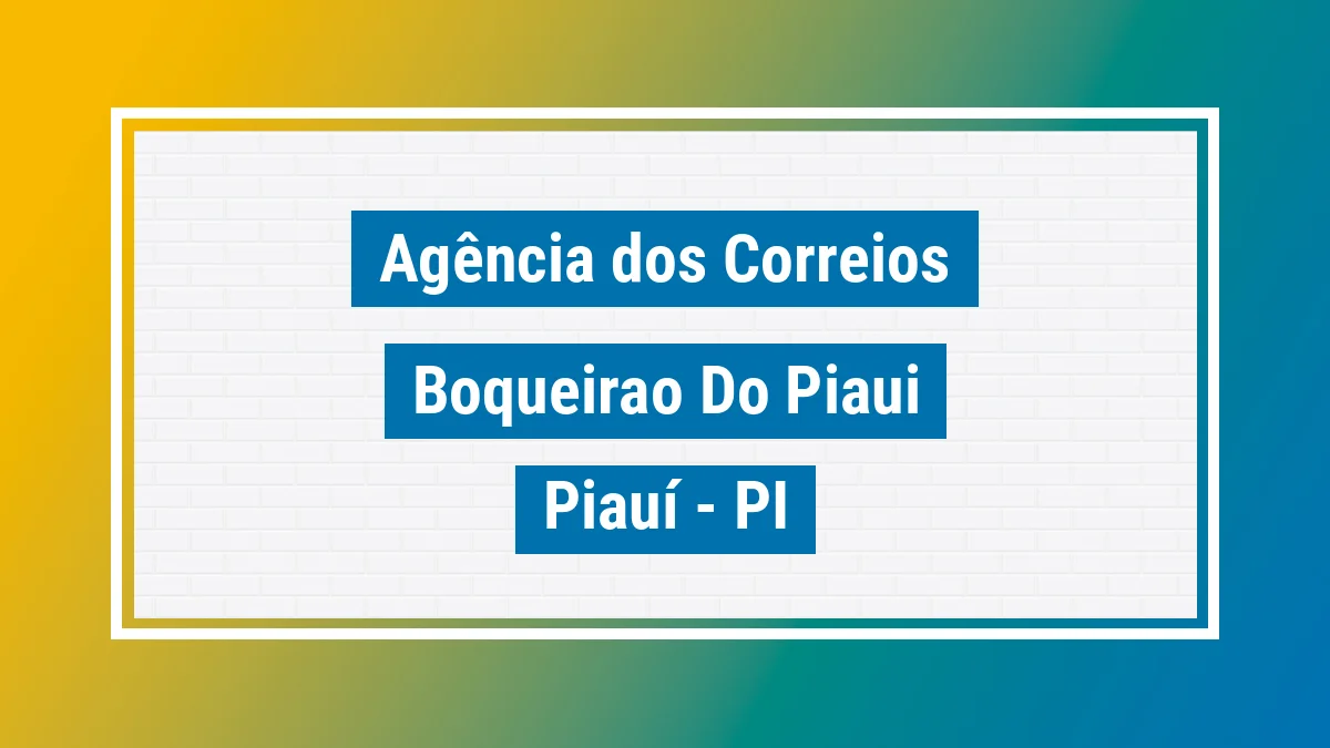 Imagem ilustrativa correios Boqueirão do Piauí PI