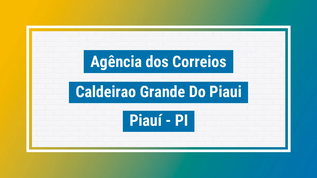 Imagem ilustrativa correios Caldeirão Grande do Piauí PI