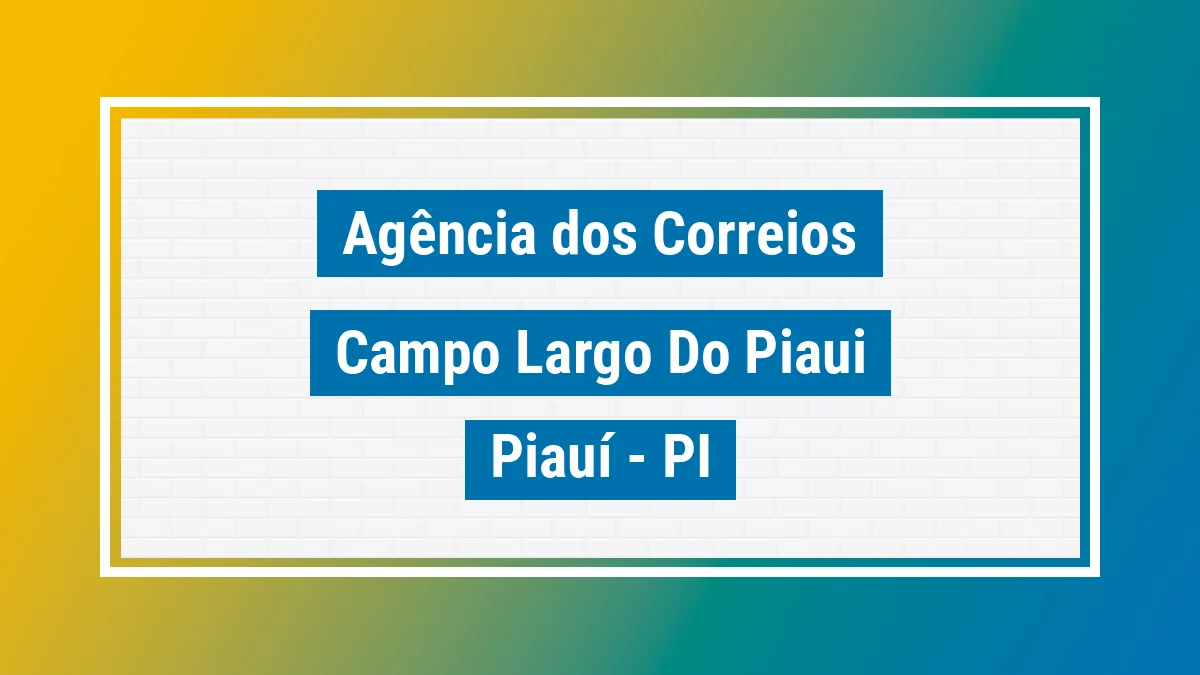 Imagem ilustrativa correios Campo Largo do Piauí PI