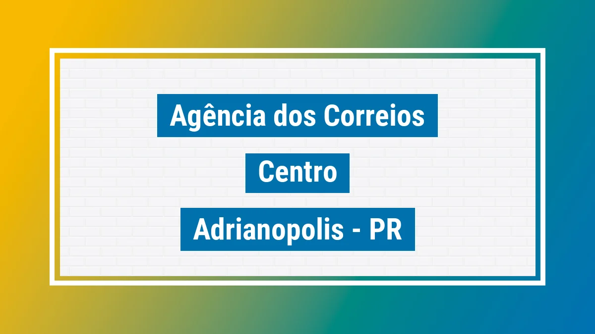 Imagem ilustrativa correios Centro Adrianópolis PR