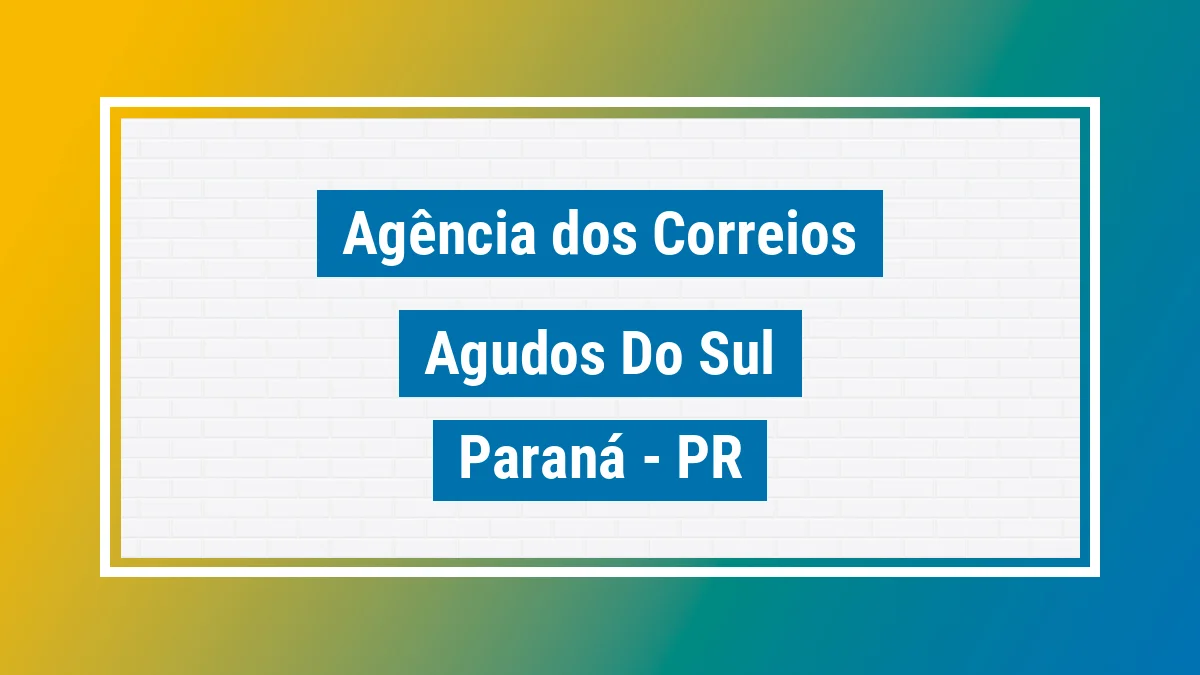 Imagem ilustrativa correios Agudos do Sul PR