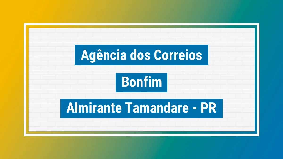 Imagem ilustrativa correios Bonfim Almirante Tamandaré PR