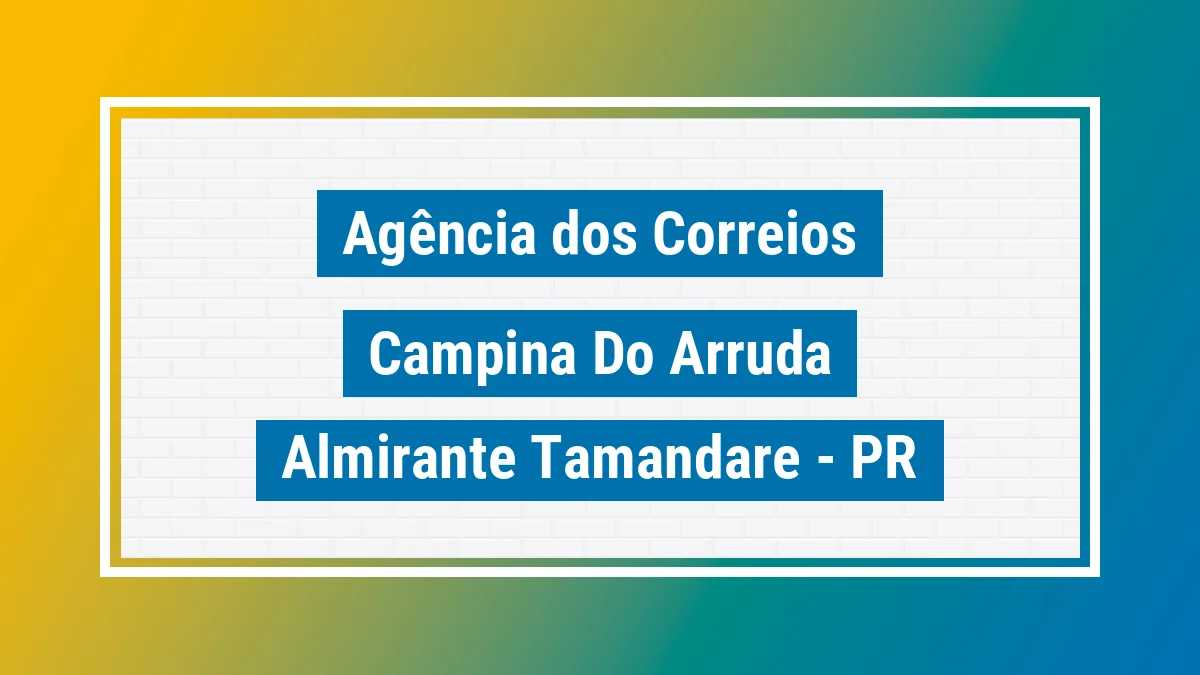 Imagem ilustrativa correios Campina do Arruda Almirante Tamandaré PR