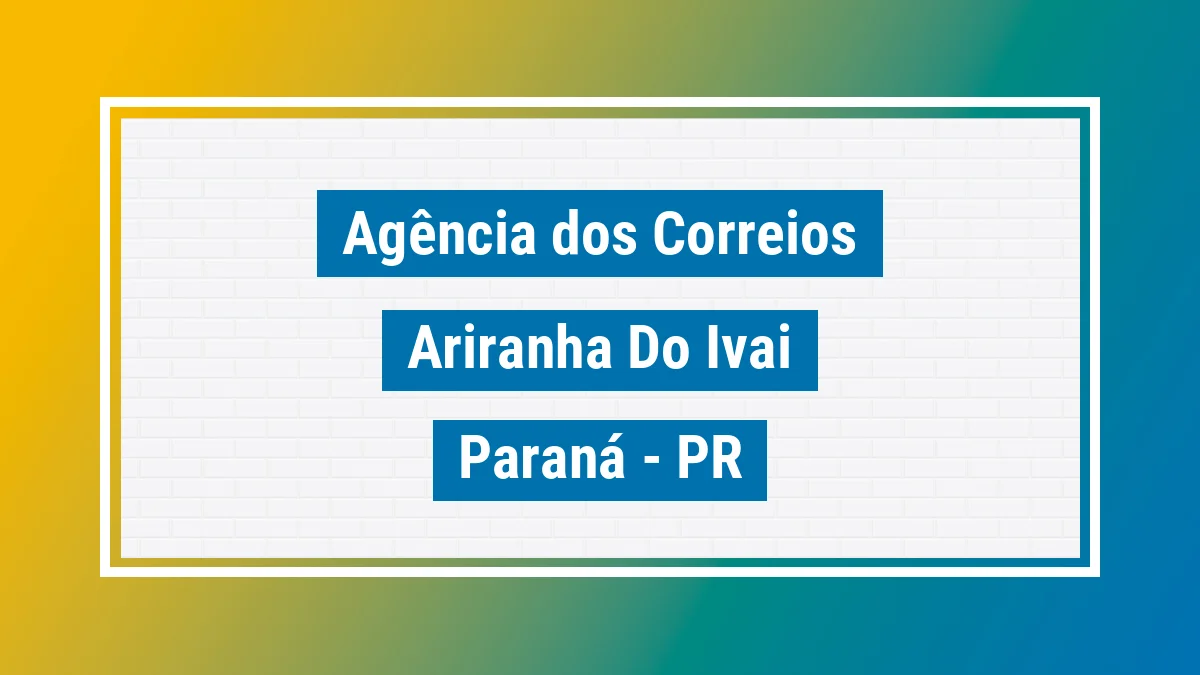 Imagem ilustrativa correios Ariranha do Ivaí PR