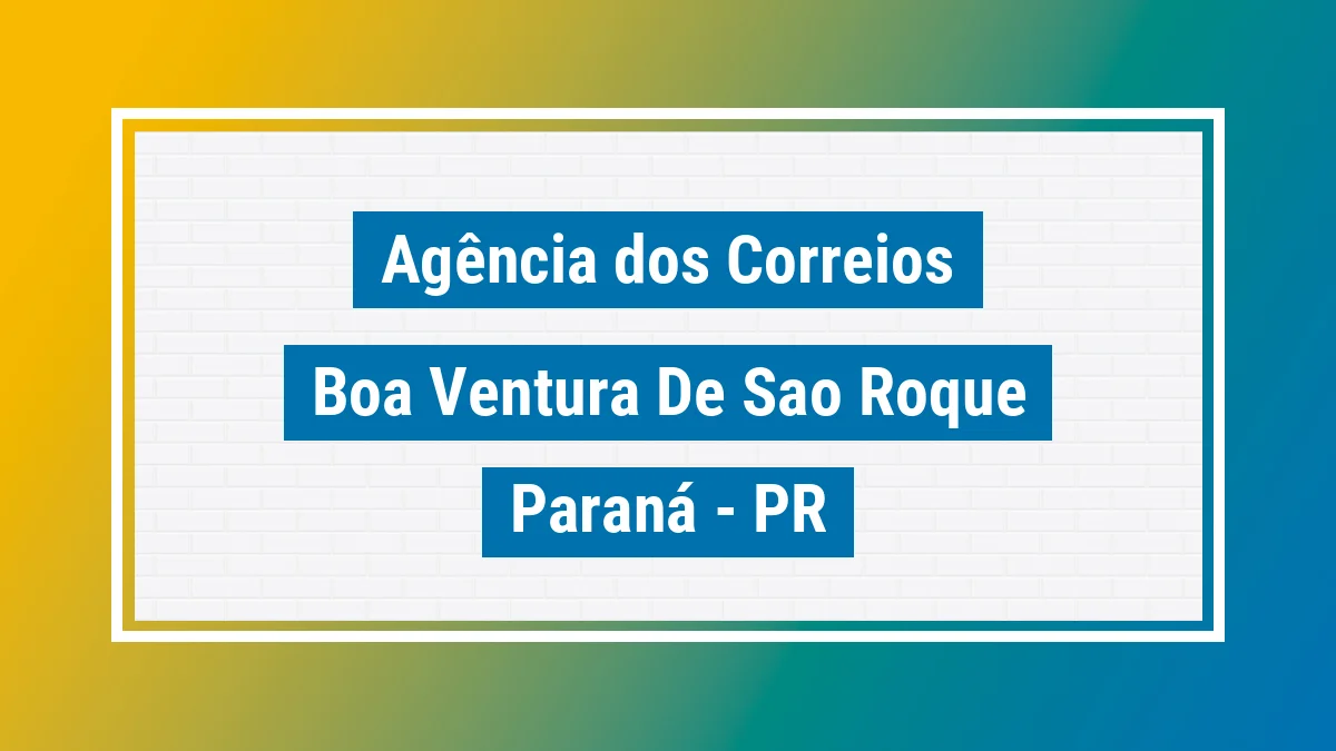 Imagem ilustrativa correios Boa Ventura de São Roque PR