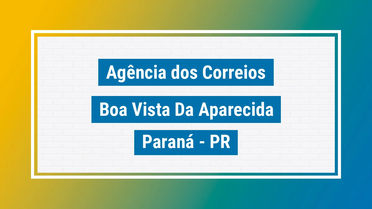 Imagem ilustrativa correios Boa Vista da Aparecida PR