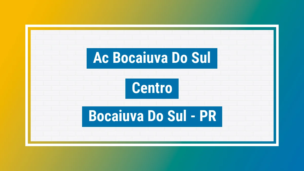 Unidade de agência dos Correios Ac Bocaiuva do Sul Centro Bocaiúva do Sul PR