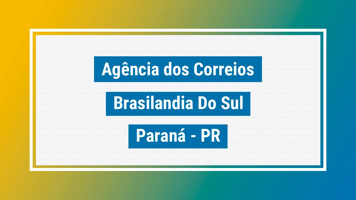Imagem ilustrativa correios Brasilândia do Sul PR