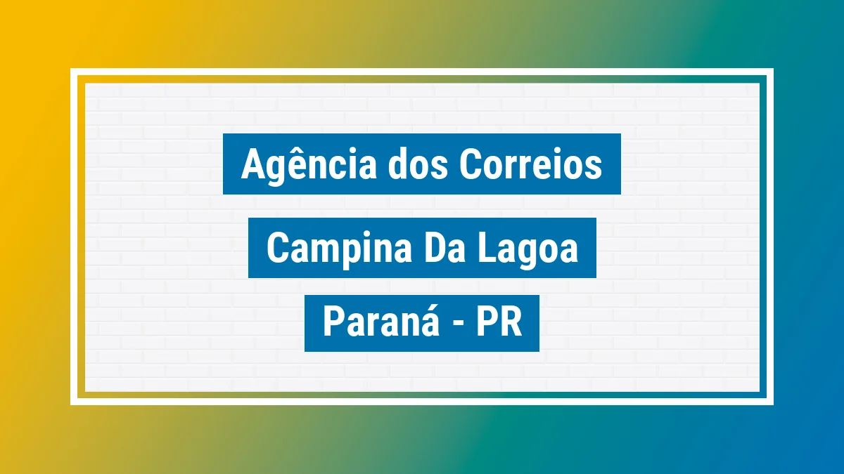 Imagem ilustrativa correios Campina da Lagoa PR