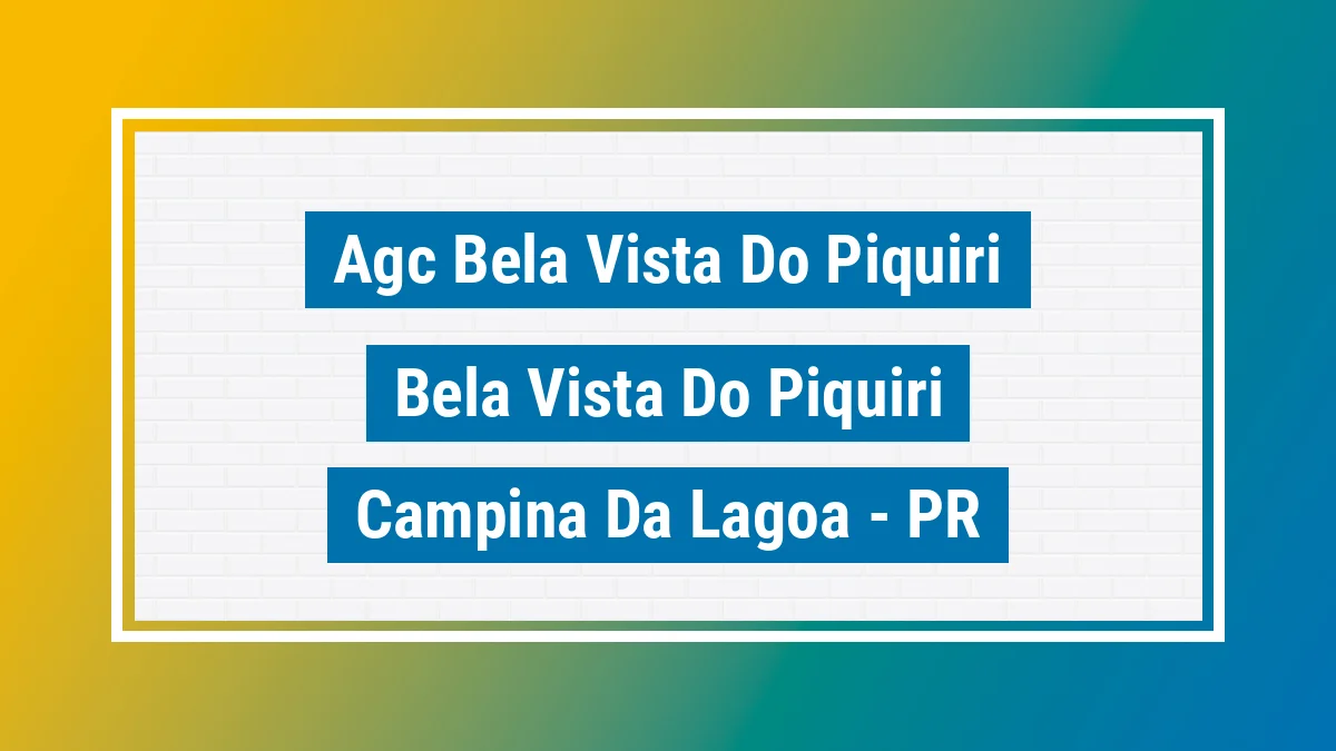 Unidade de agência dos Correios Agc Bela Vista do Piquiri Bela Vista do Piquiri Campina da Lagoa PR