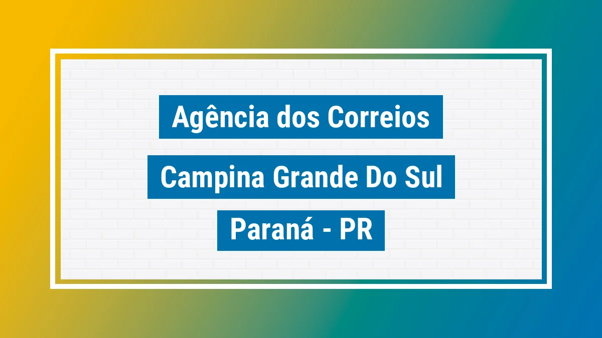 Imagem ilustrativa correios Campina Grande do Sul PR