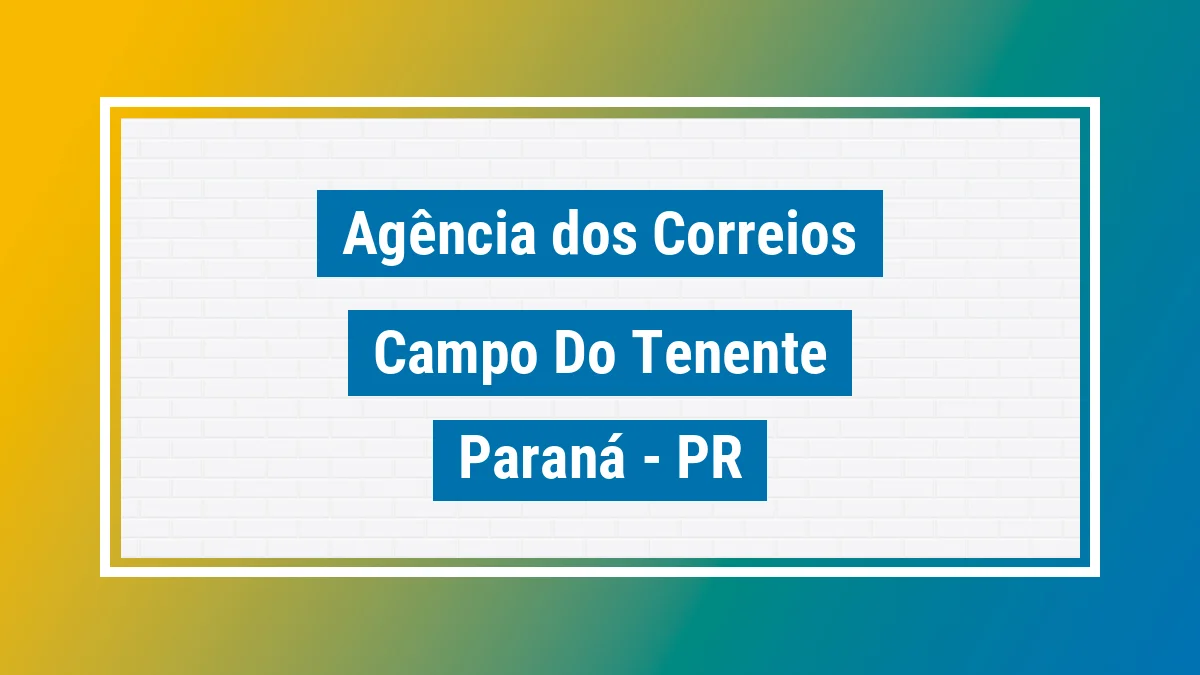 Imagem ilustrativa correios Campo do Tenente PR