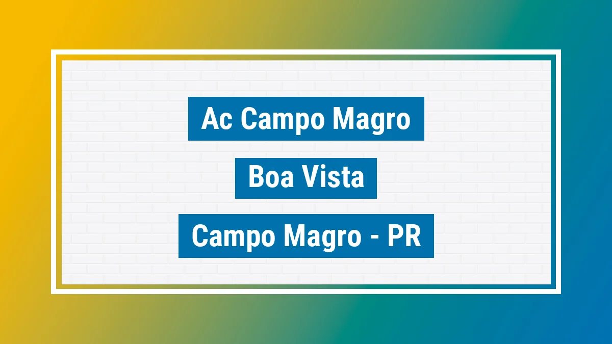 Unidade de agência dos Correios Ac Campo Magro Boa Vista Campo Magro PR