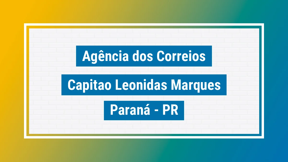 Imagem ilustrativa correios Capitão Leônidas Marques PR