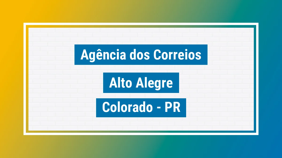 Imagem ilustrativa correios Alto Alegre Colorado PR