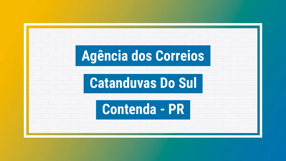 Imagem ilustrativa correios Catanduvas do Sul Contenda PR