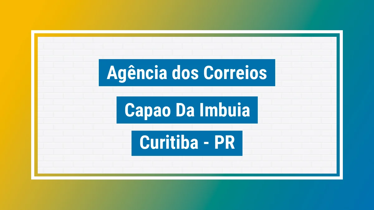 Imagem ilustrativa correios Capão da Imbuia Curitiba PR