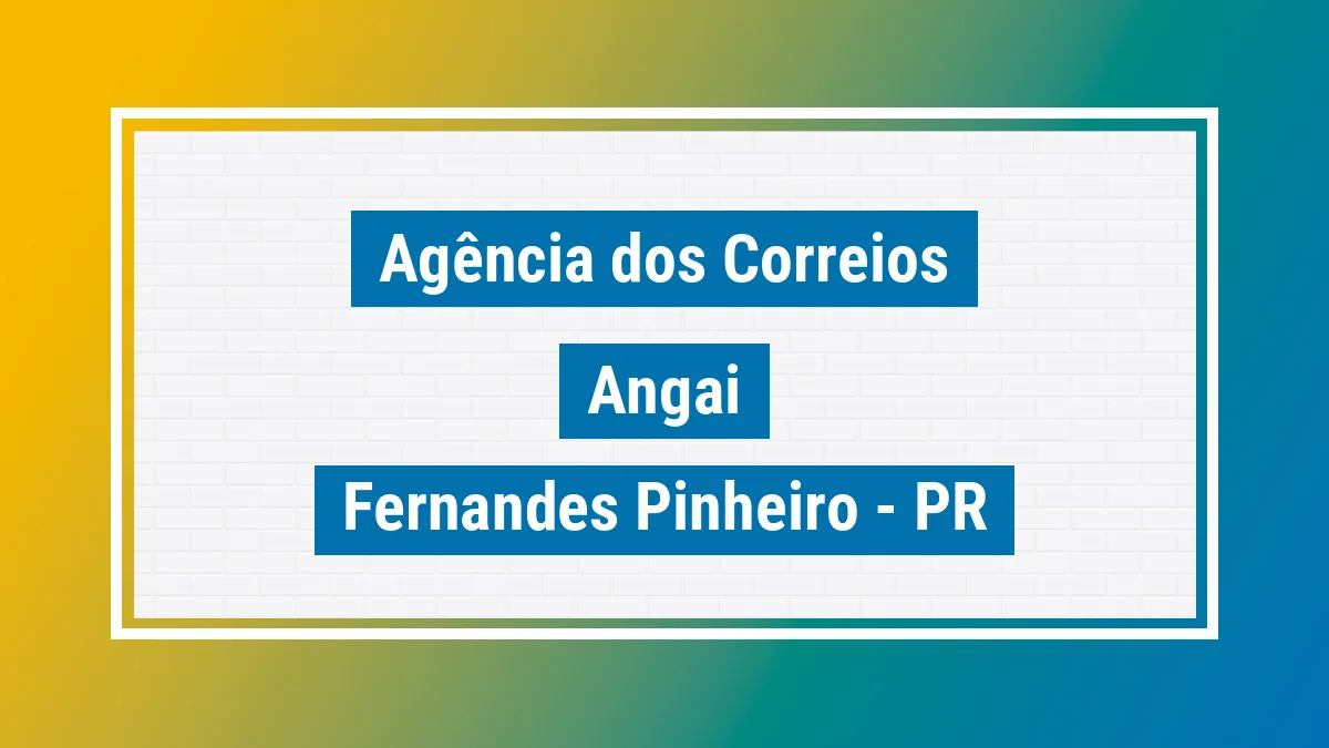 Imagem ilustrativa correios Angai Fernandes Pinheiro PR