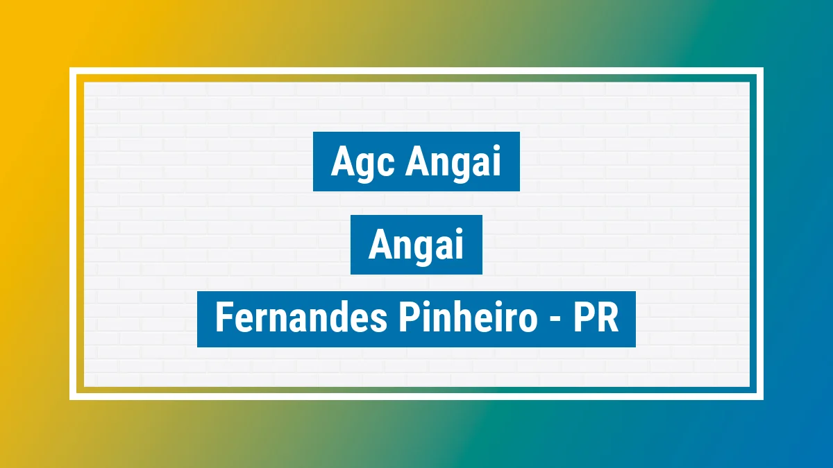Unidade de agência dos Correios Agc Angai Angai Fernandes Pinheiro PR