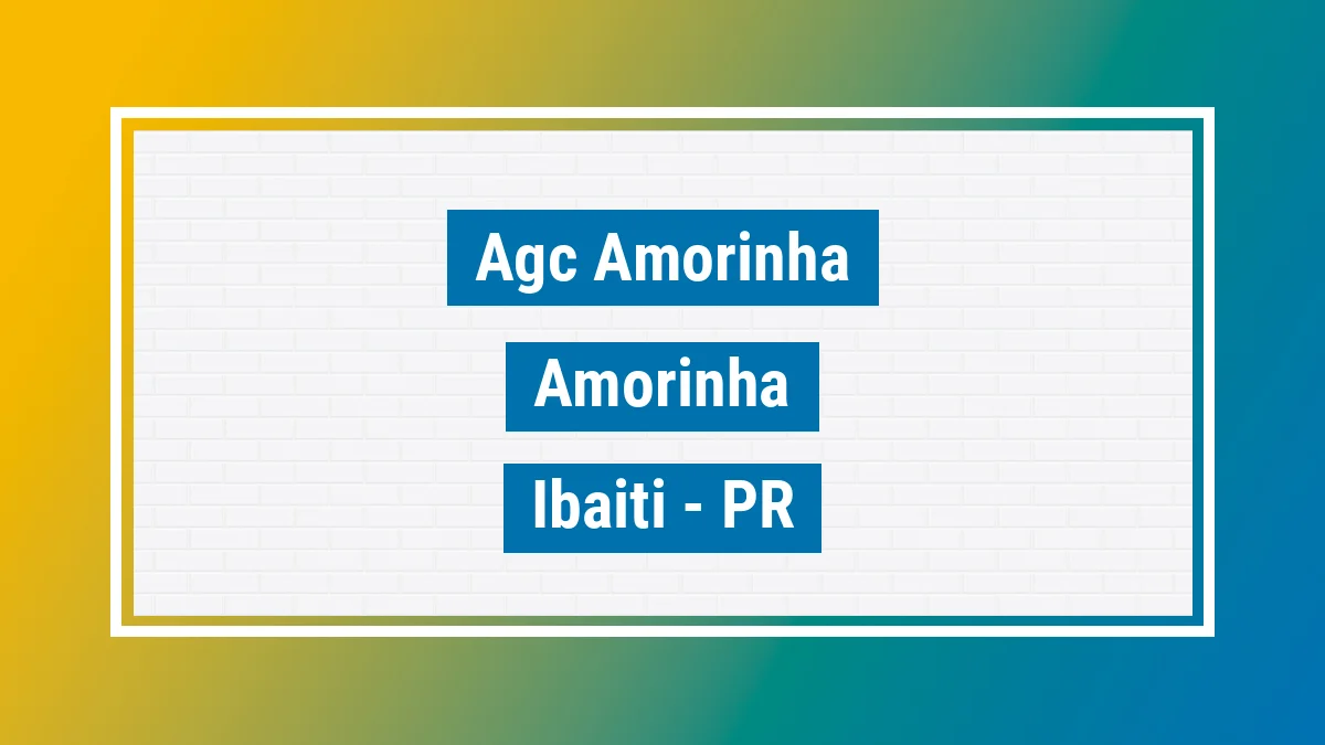 Unidade de agência dos Correios Agc Amorinha Amorinha Ibaiti PR
