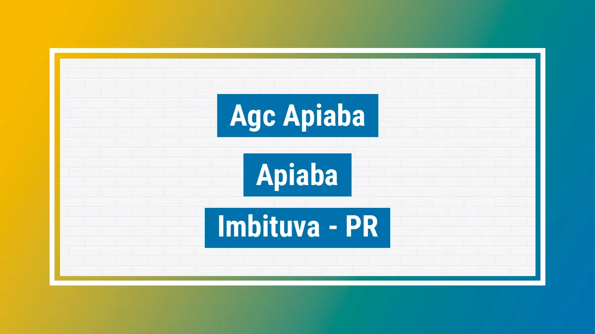 Unidade de agência dos Correios Agc Apiaba Apiaba Imbituva PR
