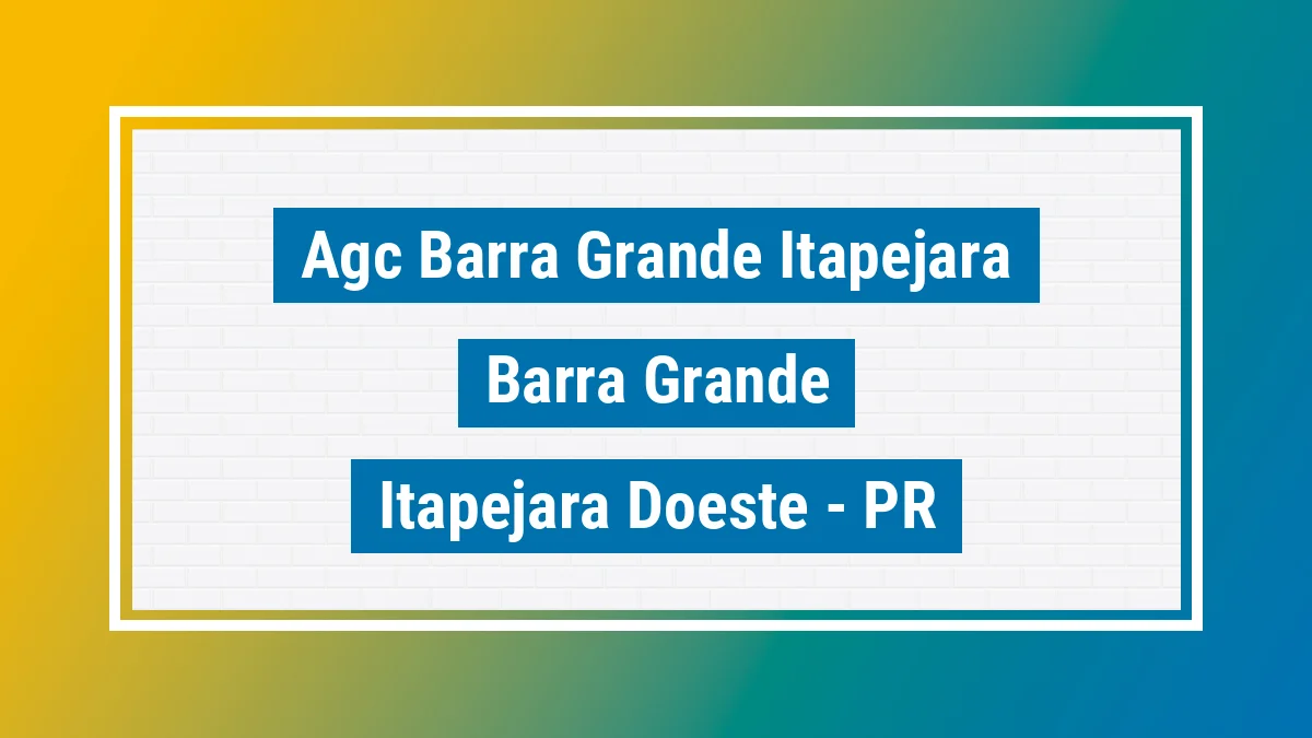 Unidade de agência dos Correios Agc Barra Grande Itapejara Barra Grande Itapejara Doeste PR
