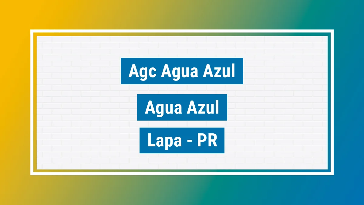 Unidade de agência dos Correios Agc Agua Azul Água Azul Lapa PR