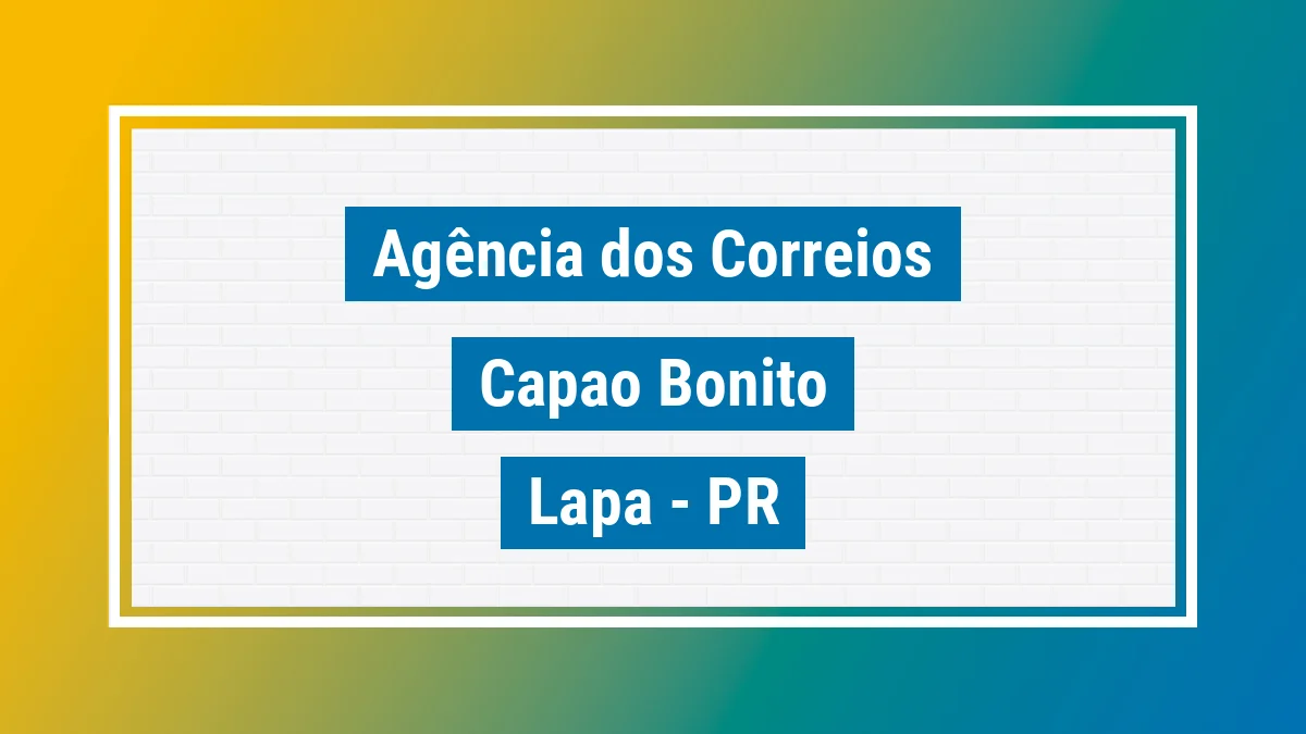 Imagem ilustrativa correios Capão Bonito Lapa PR