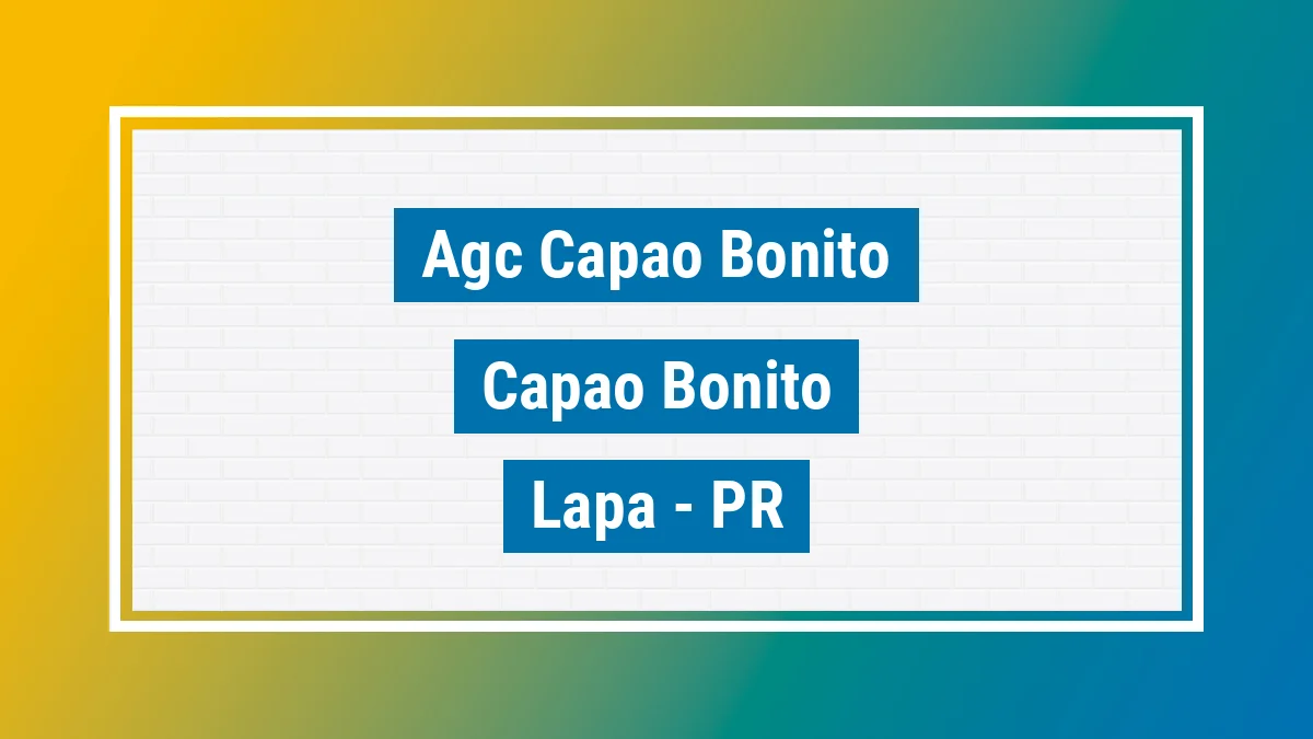 Unidade de agência dos Correios Agc Capao Bonito Capão Bonito Lapa PR