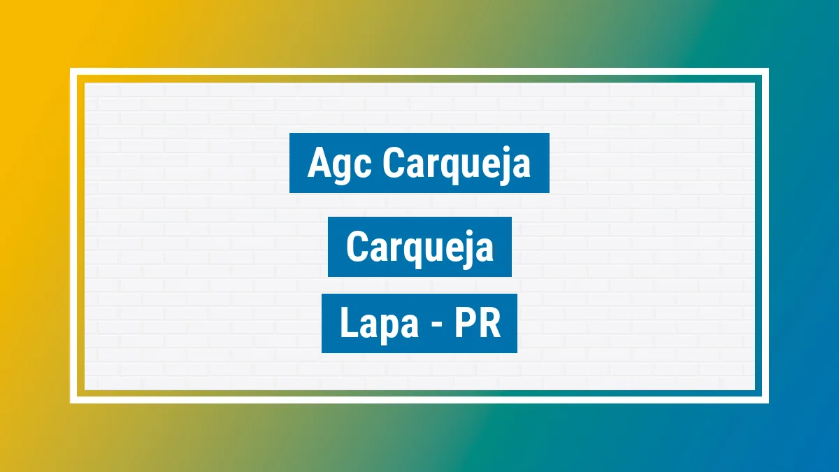 Unidade de agência dos Correios Agc Carqueja Carqueja Lapa PR