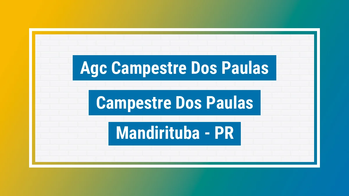 Unidade de agência dos Correios Agc Campestre dos Paulas Campestre dos Paulas Mandirituba PR