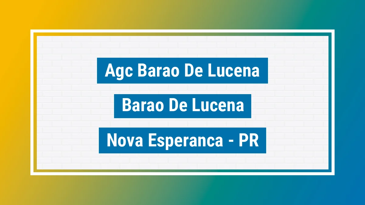 Unidade de agência dos Correios Agc Barao de Lucena Barão de Lucena Nova Esperança PR
