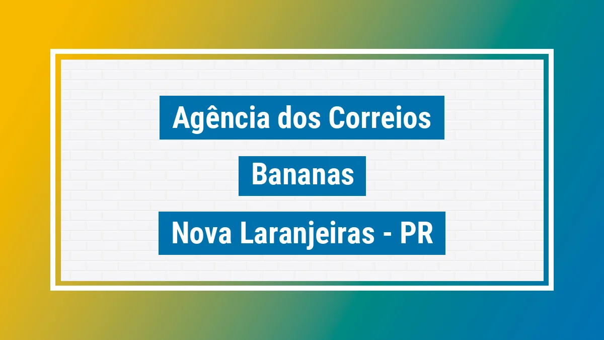 Imagem ilustrativa correios Bananas Nova Laranjeiras PR