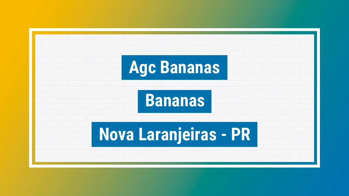 Unidade de agência dos Correios Agc Bananas Bananas Nova Laranjeiras PR