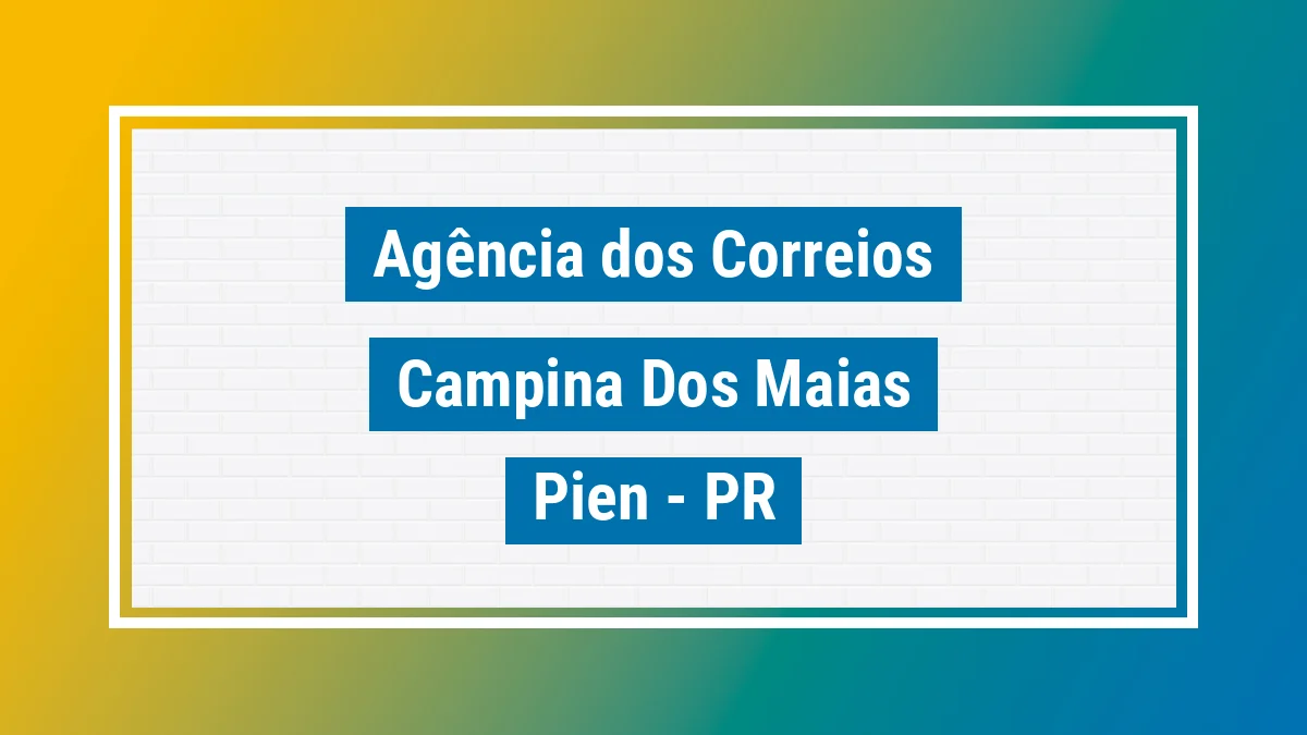 Imagem ilustrativa correios Campina dos Maias Piên PR
