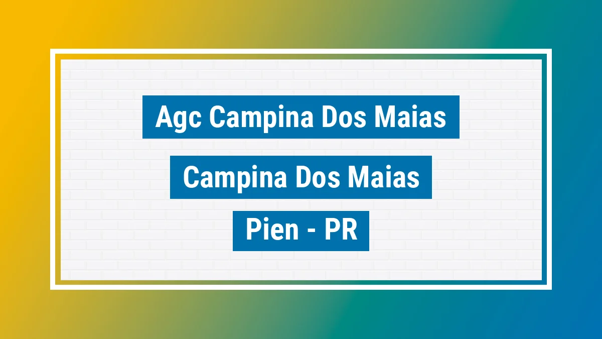 Unidade de agência dos Correios Agc Campina dos Maias Campina dos Maias Piên PR