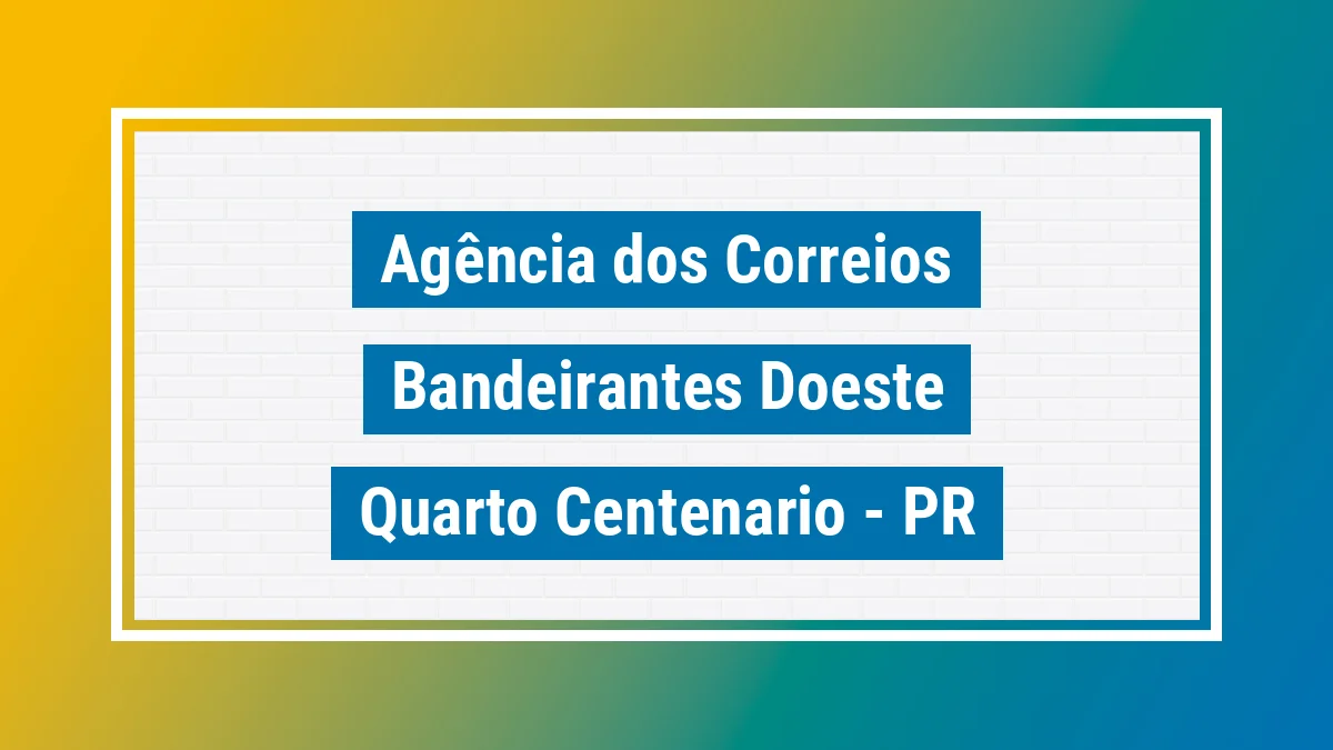 Imagem ilustrativa correios Bandeirantes Doeste Quarto Centenário PR