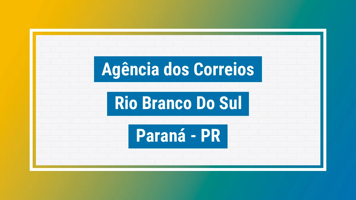 Imagem ilustrativa correios Rio Branco do Sul PR