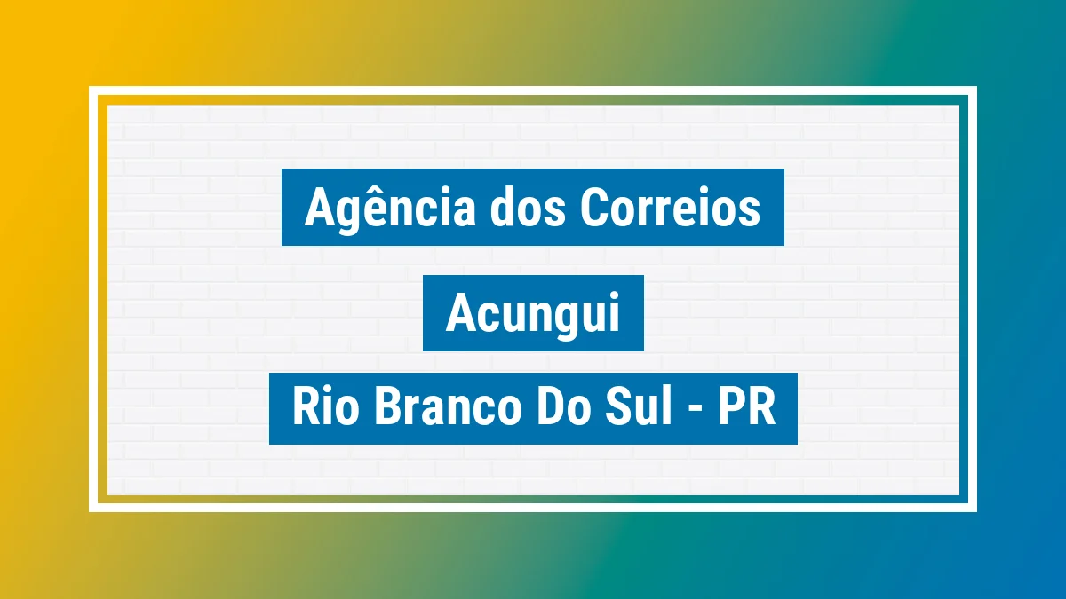 Imagem ilustrativa correios Açungui Rio Branco do Sul PR